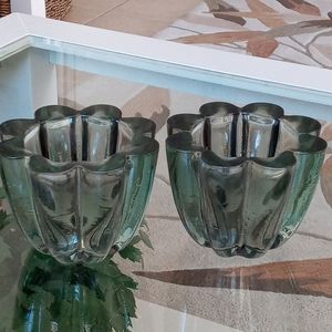Glass Art Large Candle holders/Vases/Planters